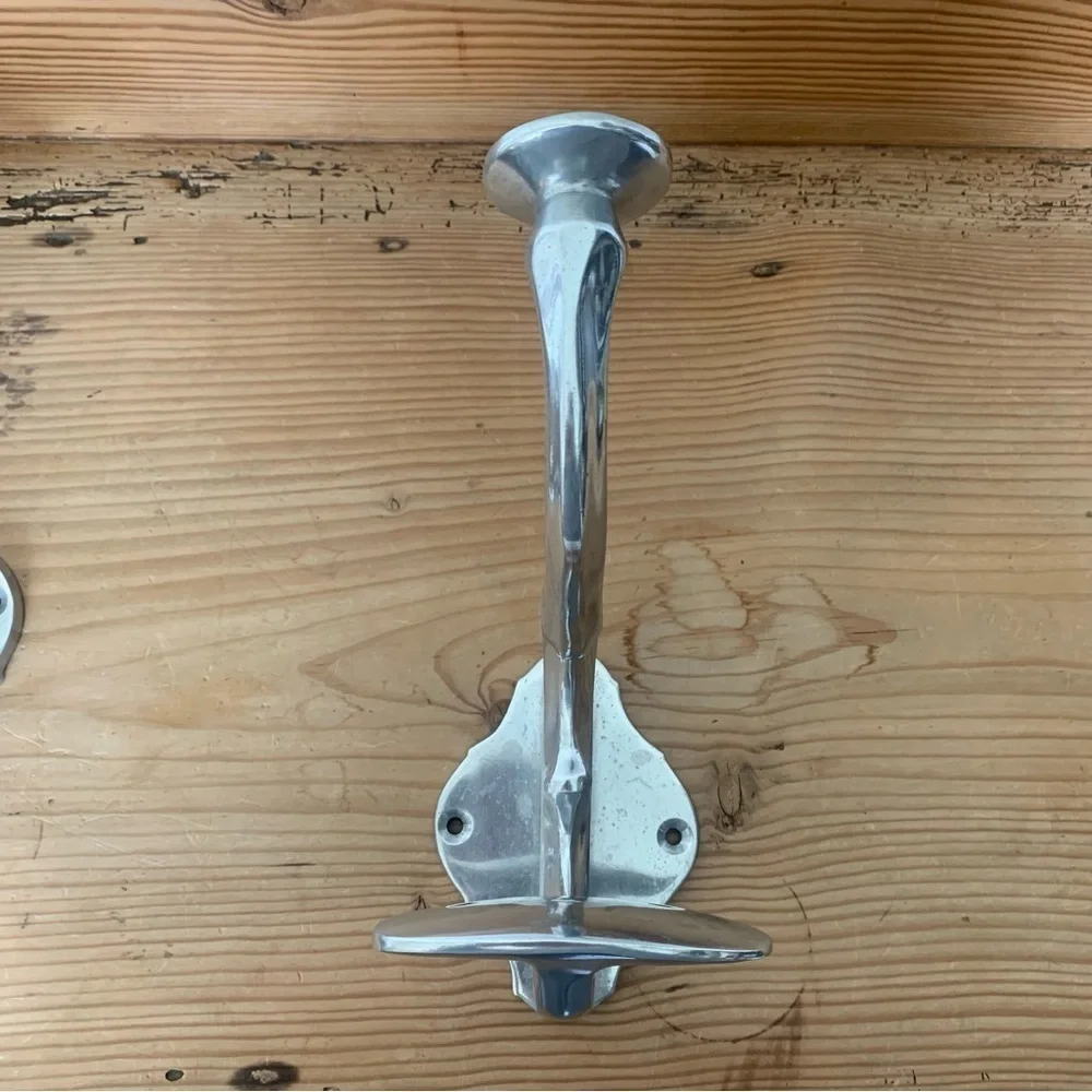 Decorative silver tone wall hook